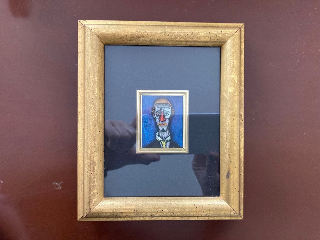 ベルナール・ビュッフェ　ピエロ⭐︎ 人物画　道化師　ミニサイズ