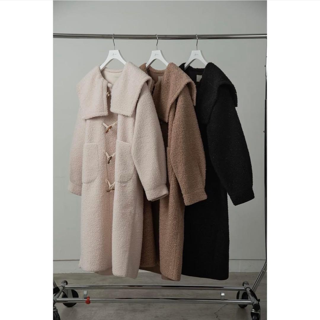 amiur big collar boa duffle coat - メルカリ