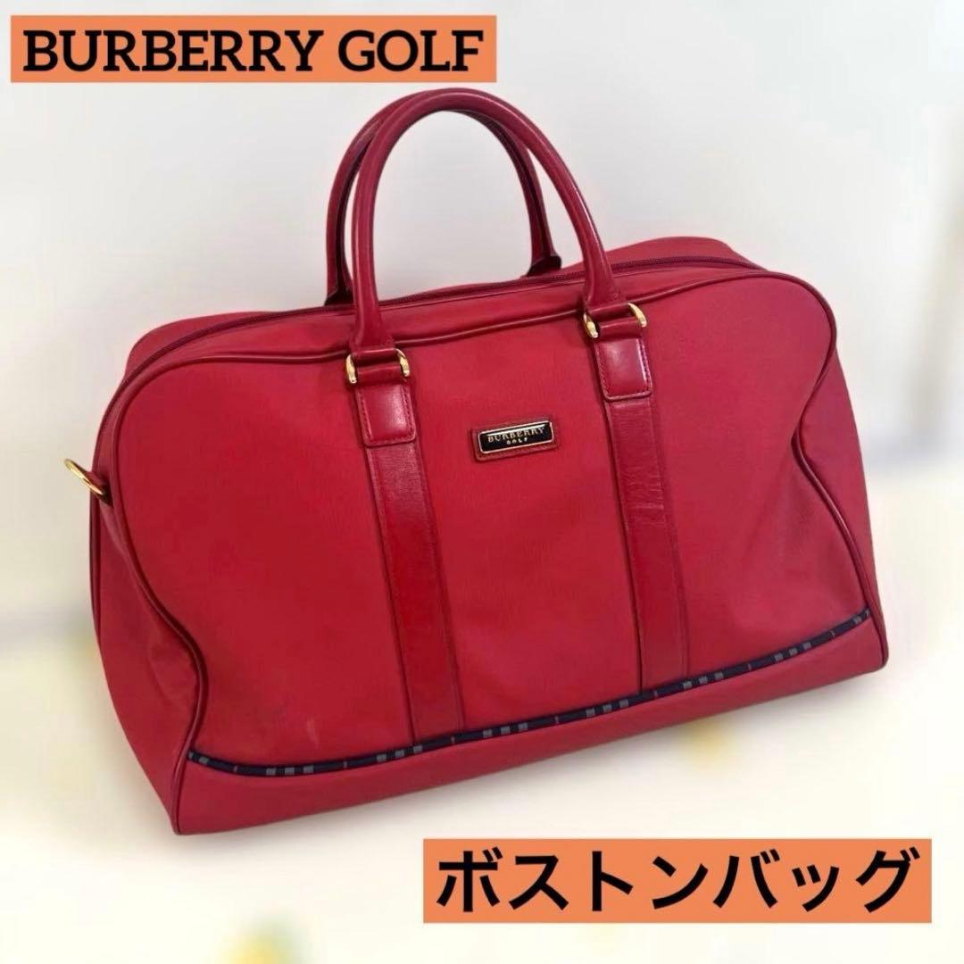 【美品】 BURBERRY GOLF ボストンバッグ 赤✕チェックバーバリー BURBERRY（バッグ）のフリマアイテム一覧