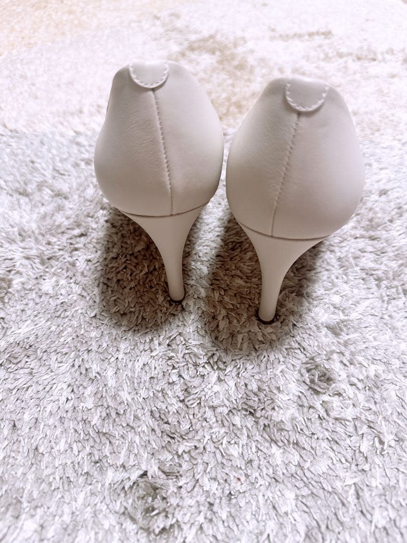 ダイアナ スタッズ付き　オープントゥ　パンプス　24.0cm レザーハイヒール