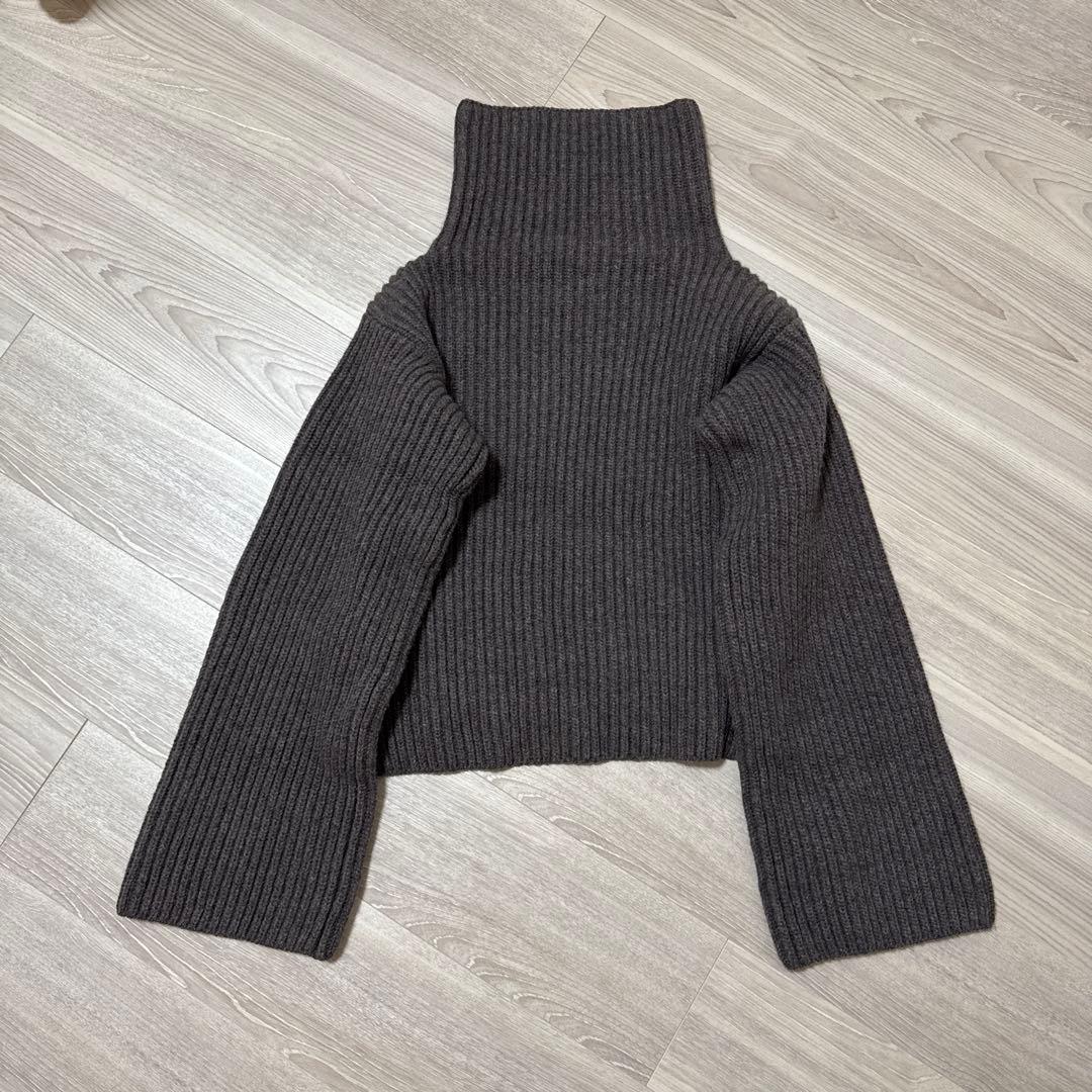 THE SHISHIKUI HIGH NECK KNIT /DARK BROWN - メルカリ