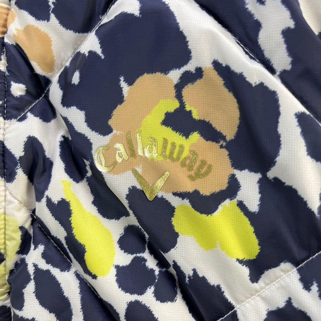 極美品♪キャロウェイ 2way リバーシブル MA-1 花柄ダウンジャケット L