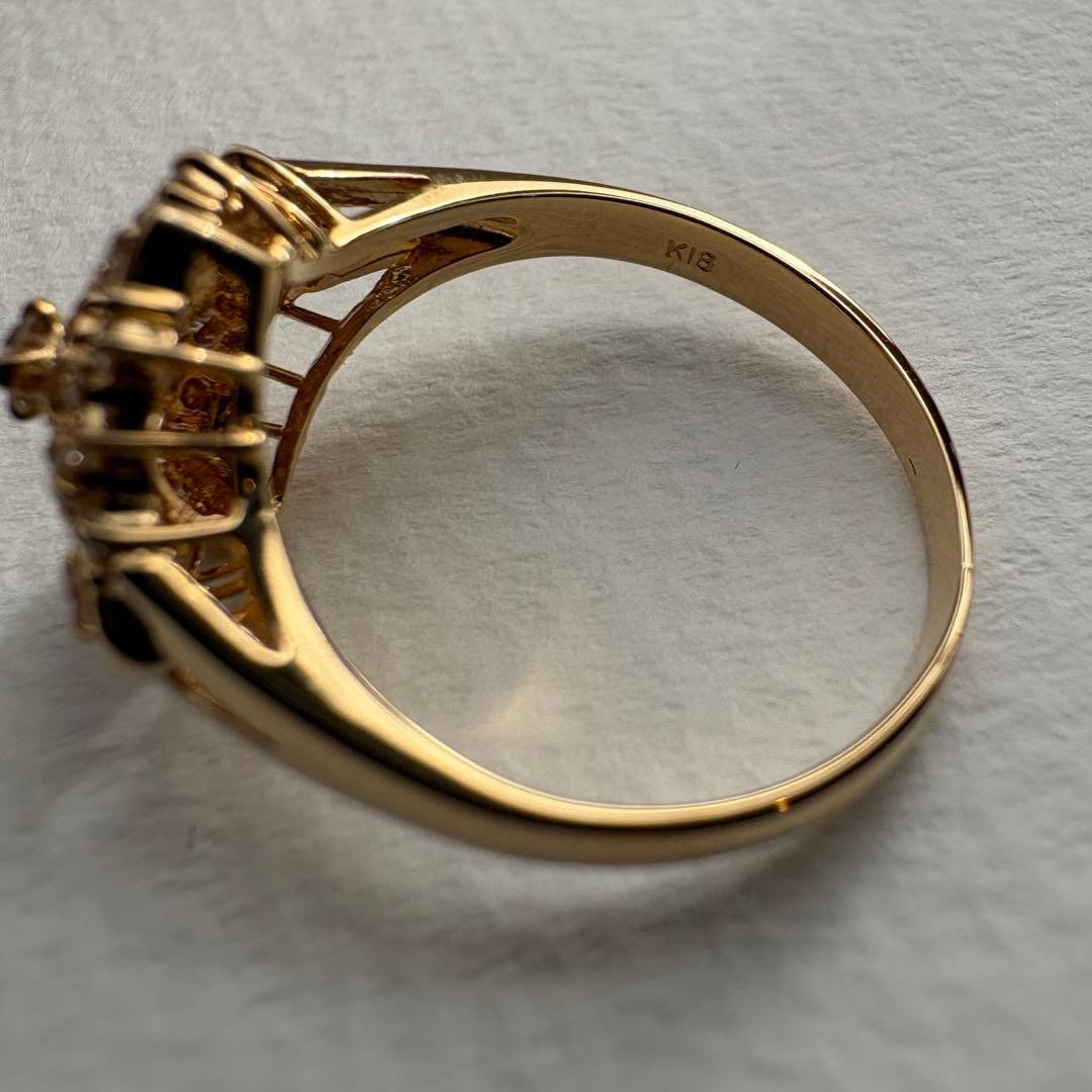 K18 鑑別付 ダイヤモンド クラシカル リング 10号 2.8g