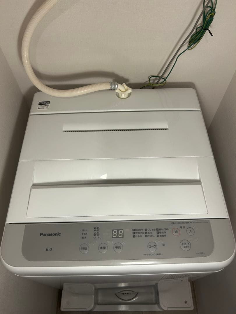 【送料込】Panasonic 縦型洗濯機2023年製　6.0kg ホワイト