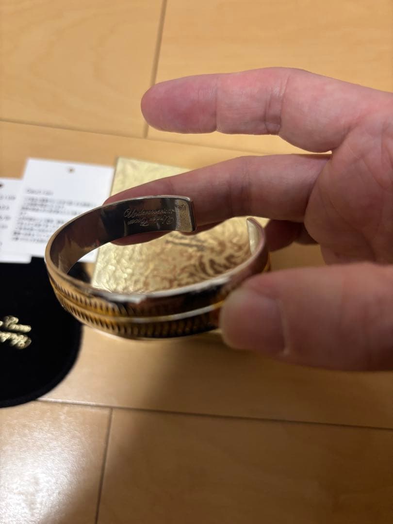 名作 サイズM アンダーカバー GIZ柄バングル ブレスレット シルバー925