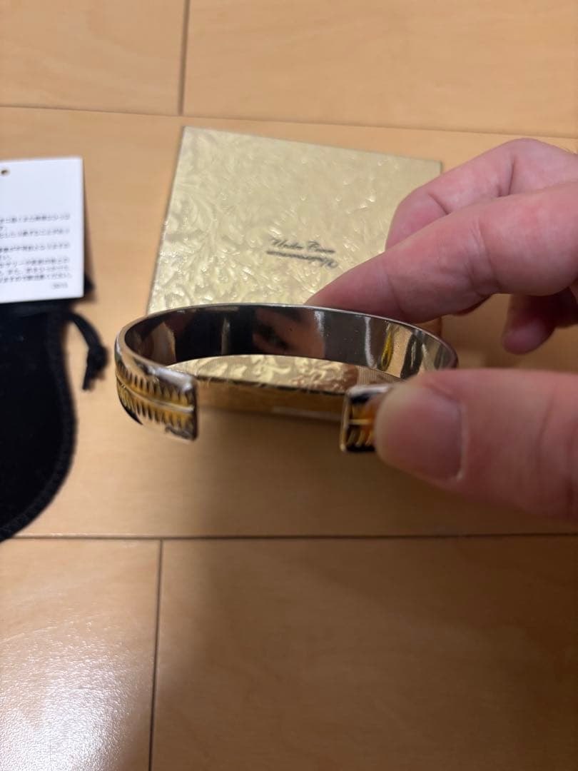 名作 サイズM アンダーカバー GIZ柄バングル ブレスレット シルバー925