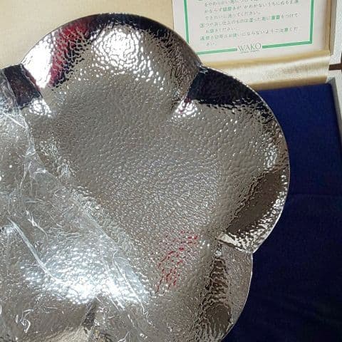 銀座和光 銀食器 梅型銀皿 - メルカリ