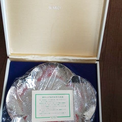 銀座和光 銀食器 梅型銀皿 - メルカリ