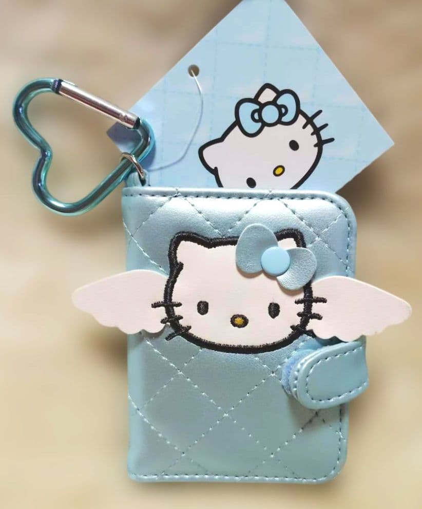 キティミニチュアキルトリュックポーチバニティ形ケース　ウォレット　ミラー　４点