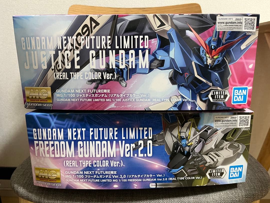 フリーダム ジャスティスガンダム MG リアルタイプカラー セット売り未組立