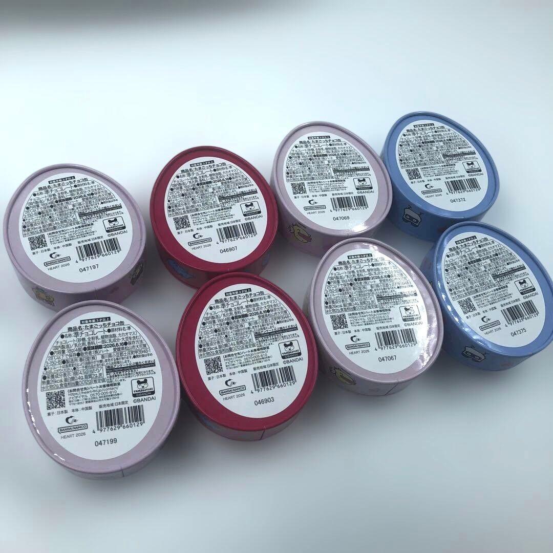 【合計8点】 コンプリート 全4種×2セット 新品未開封 たまごっち チョコ缶