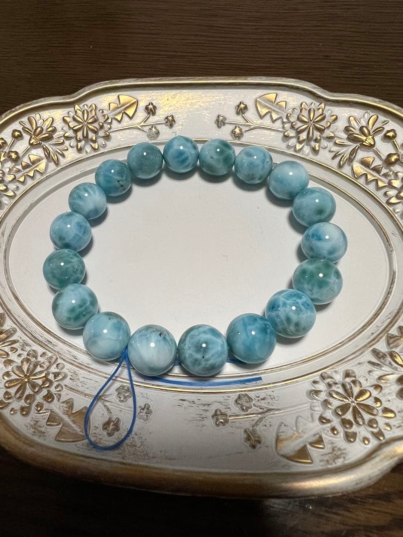 訳ありラリマー小さな黒点あり、濃いめ綺麗です