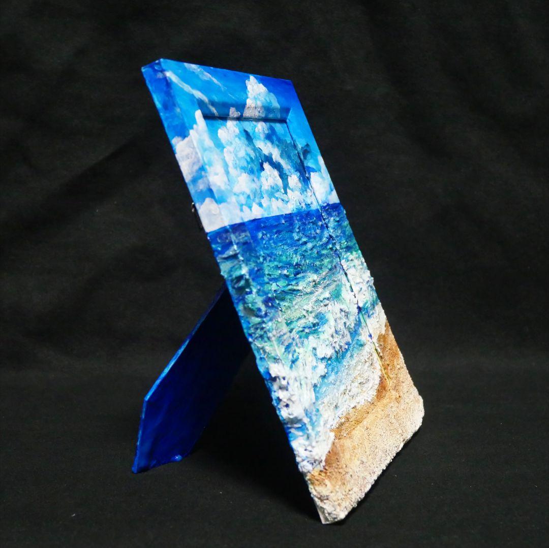 油絵 油彩 油彩画 絵 絵画 【夏の砂浜の海】ミニ絵画 - メルカリ