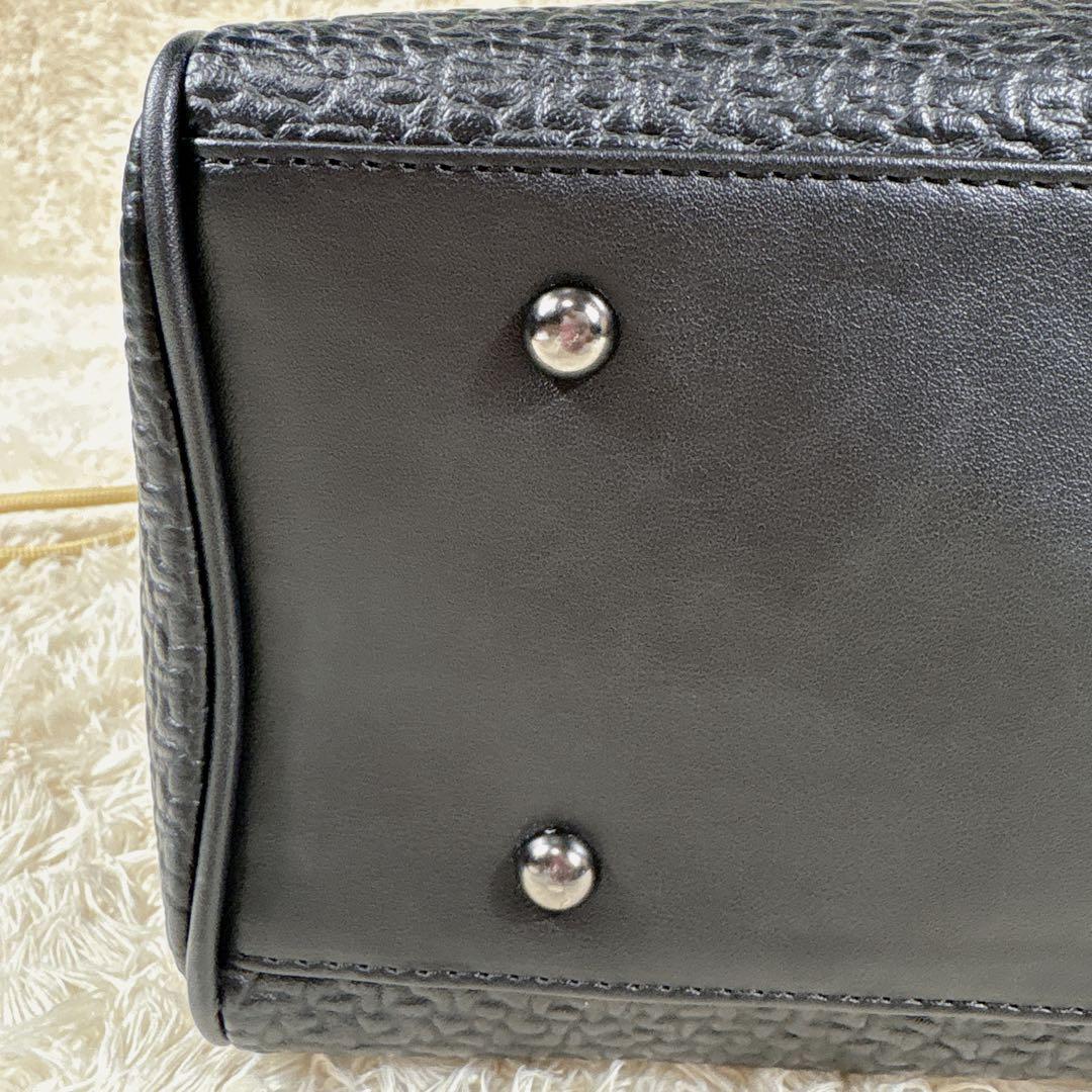 VERSACE ヴェルサーチ トートバッグ メデューサ 巾着 レザー A4 黒