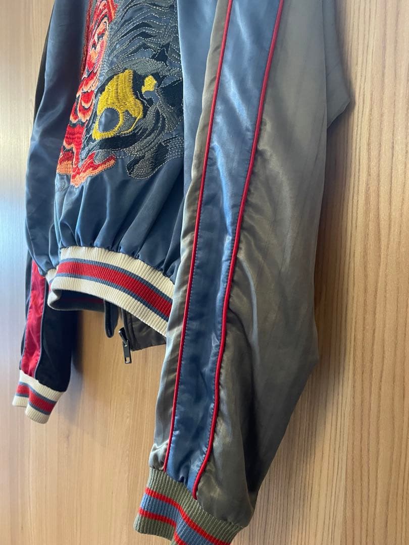 DIESEL】希少モデル 刺繍 スカジャン リバーシブル サテン ブルゾン