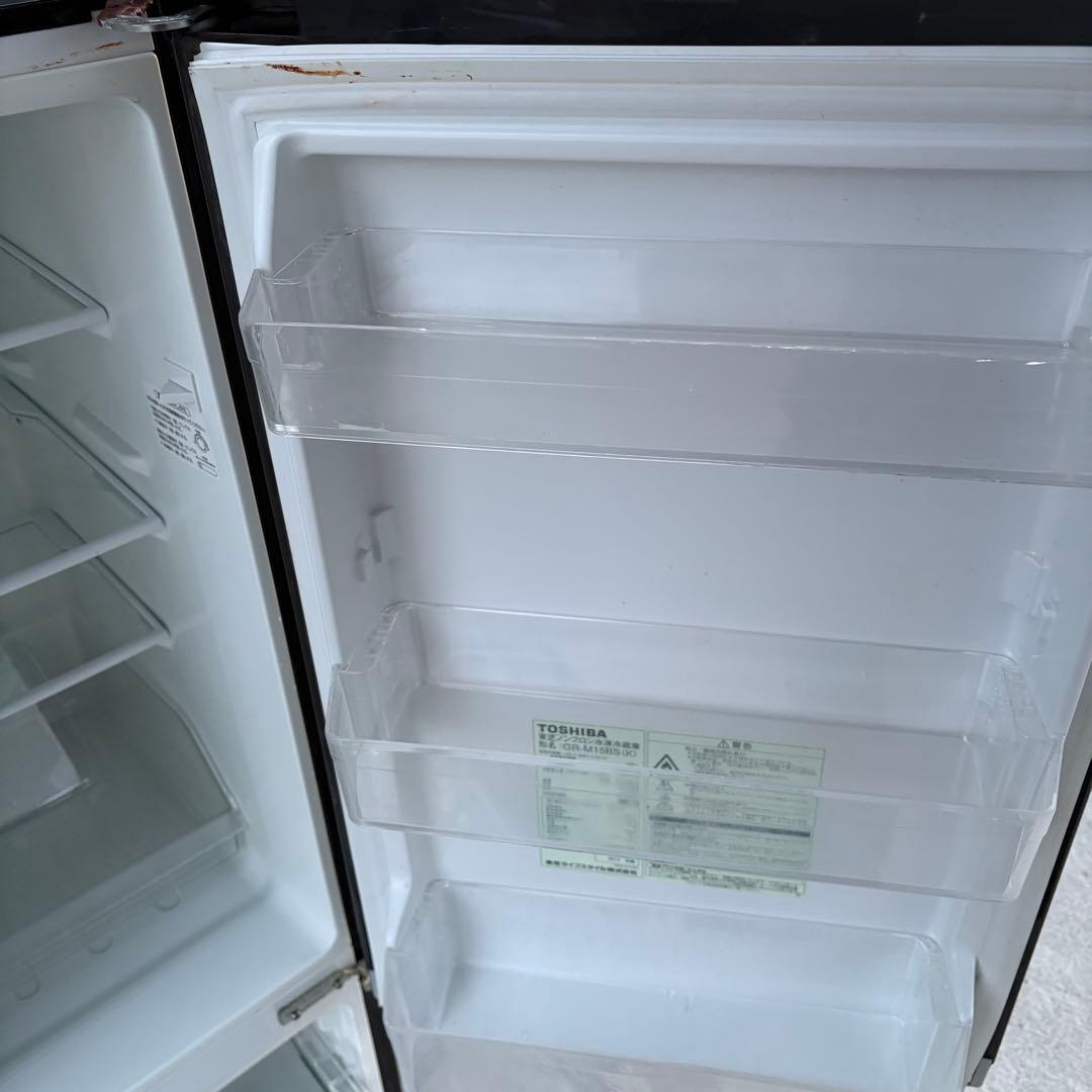値下げ‼️【東京23区送料無料‼️】TOSHIBA 冷蔵庫150L 2017年製 黒