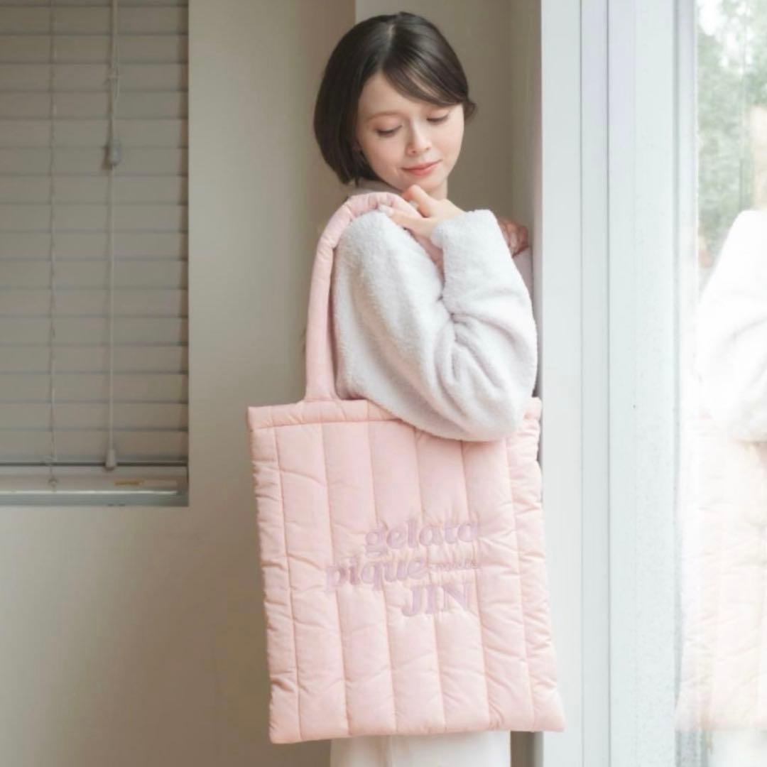 BTS JIN ジェラートピケ トートバッグ ピンク ジン コラボ ジェラピケ