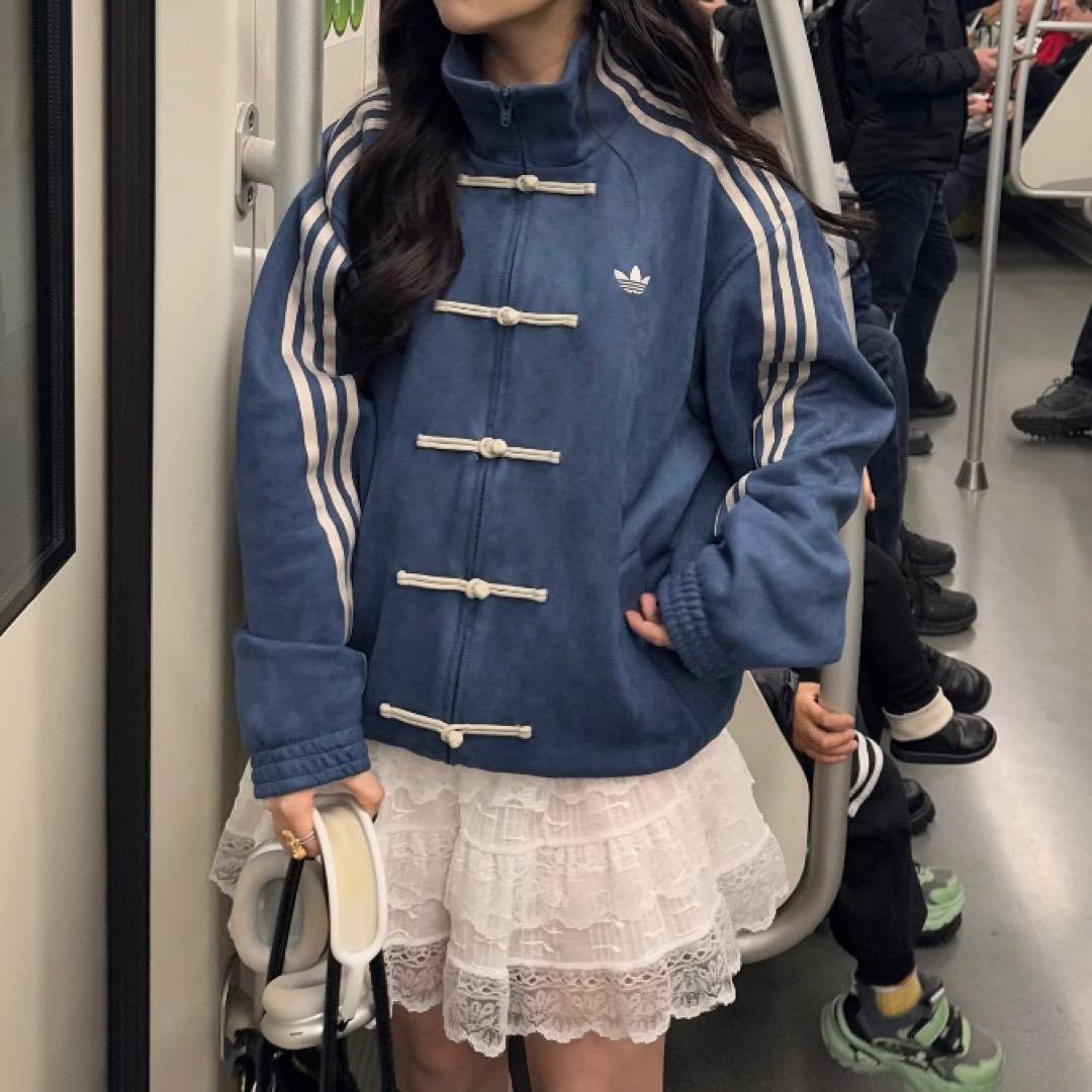 新品XL⭐️adidas 中国限定 巳年 チャイナトラックジャケット ネイビー