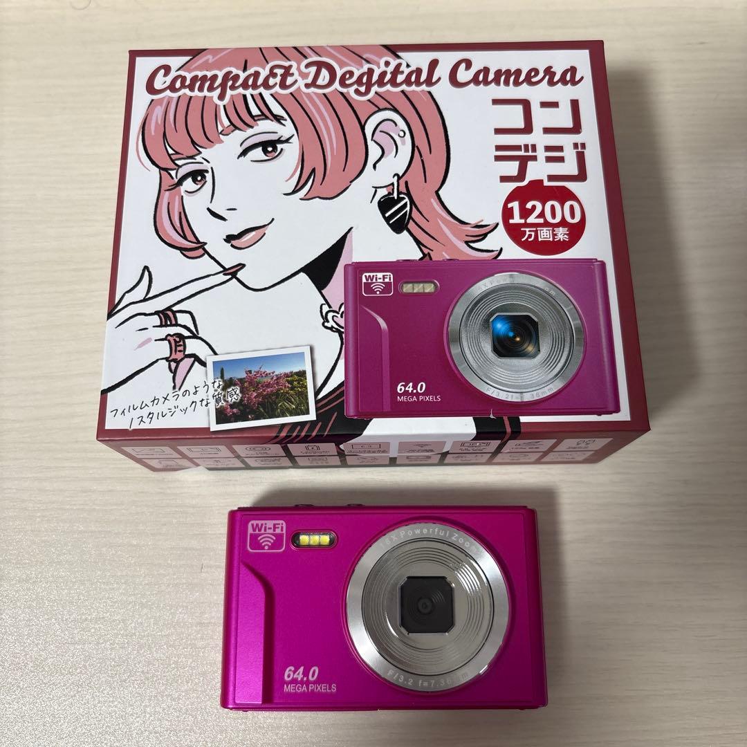 ほぼ新品】コンパクトデジタルカメラ コンデジ デジカメ ピンク