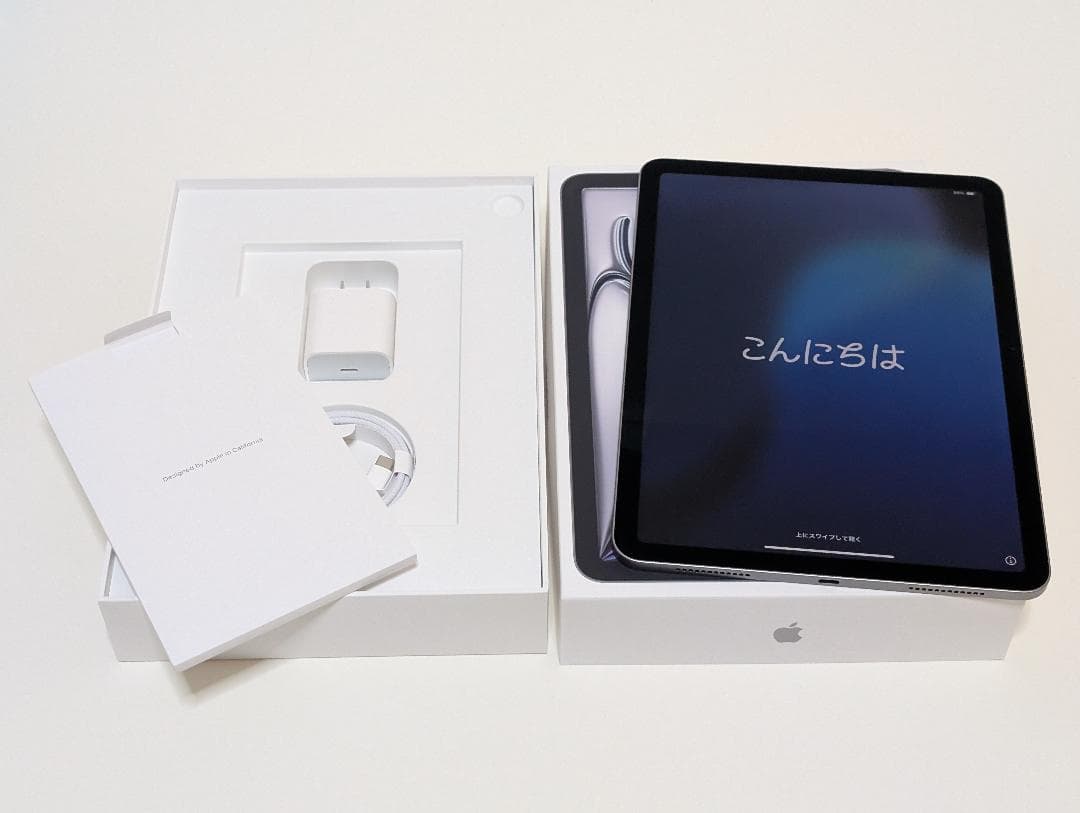 【バッテリ100%】iPad Air M2 128GB スペースグレイ 13インチiPad Air（M2）Wi-Fi+Cellular 128GB - スペースグレイ [整備