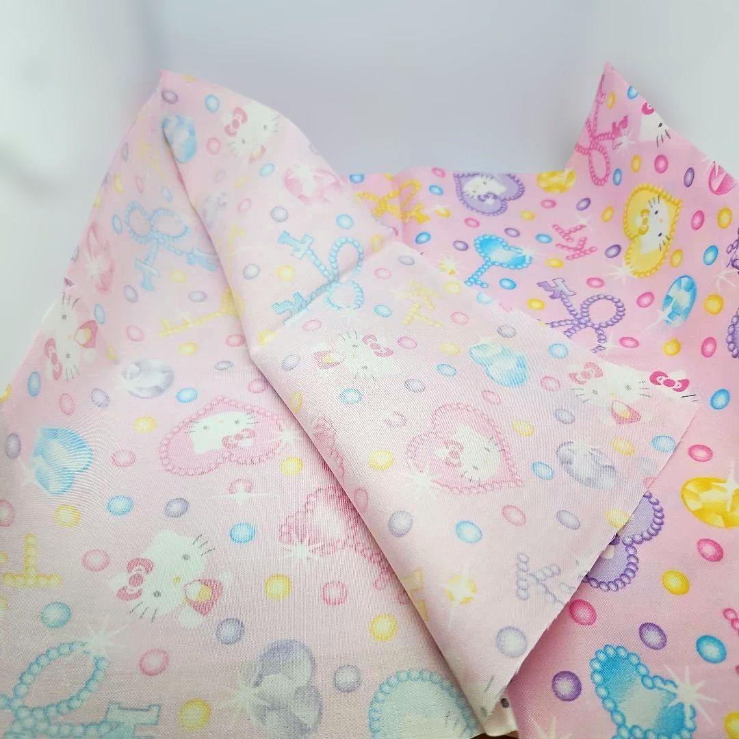 ハローキティのクロスで作るフォトフレーム　手作りキット　レア柄