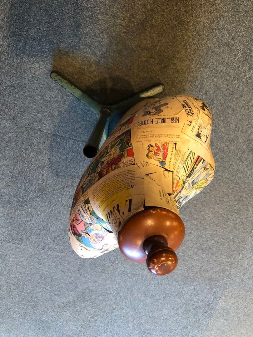 夢八トルソー　フランスの少女紙貼ったトルソー マネキン　ボディーコミックアート