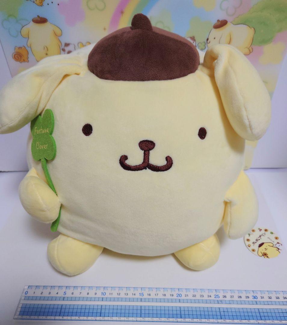 ポムポムプリン　ぬいぐるみ　クローバー　ムニュムニュ　L