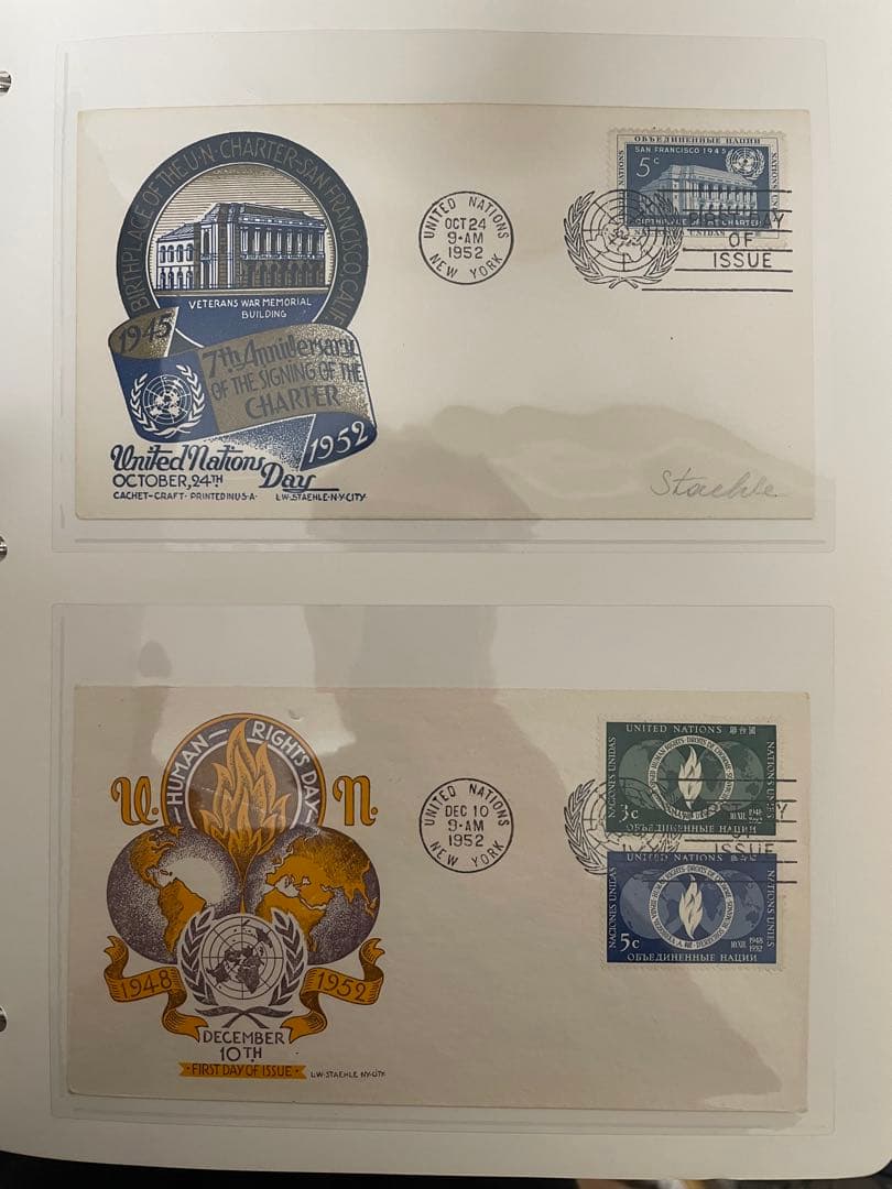 歴史 コレクション 国連 UN FDCカード 1950 1980年代 初日 - メルカリ
