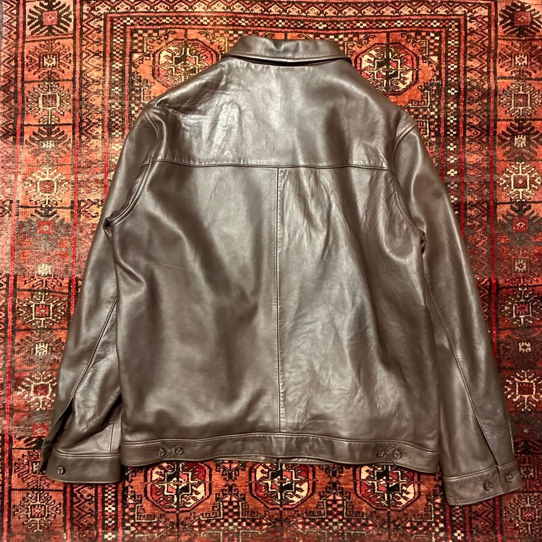 90S 名作 Ralph Lauren レザージャケット 羊革 ブラウン L - メルカリ