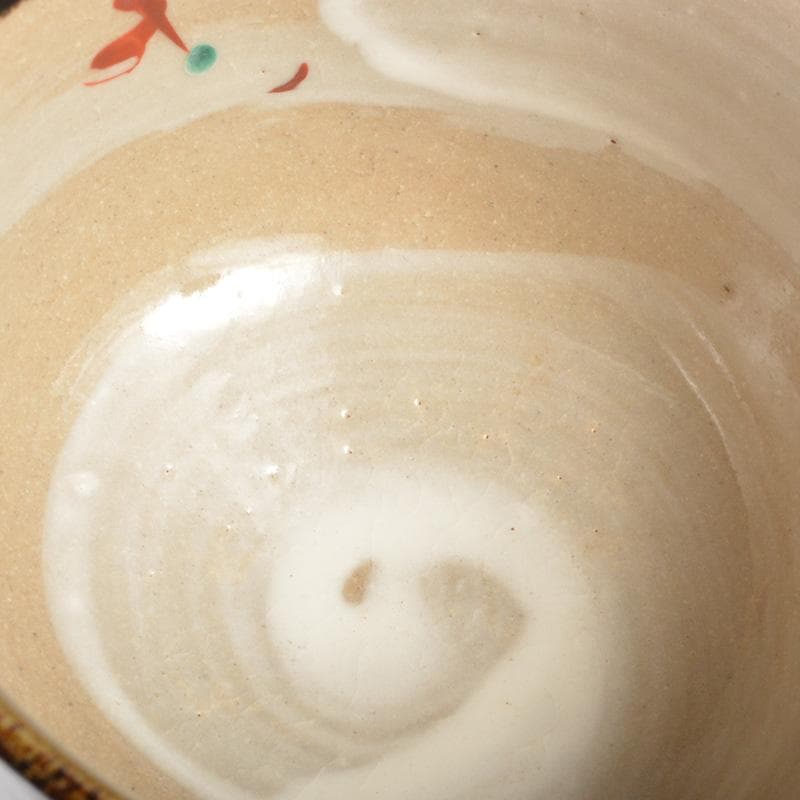 九谷焼 吉田勝山作 色絵金彩 抹茶碗 共箱 C 5440