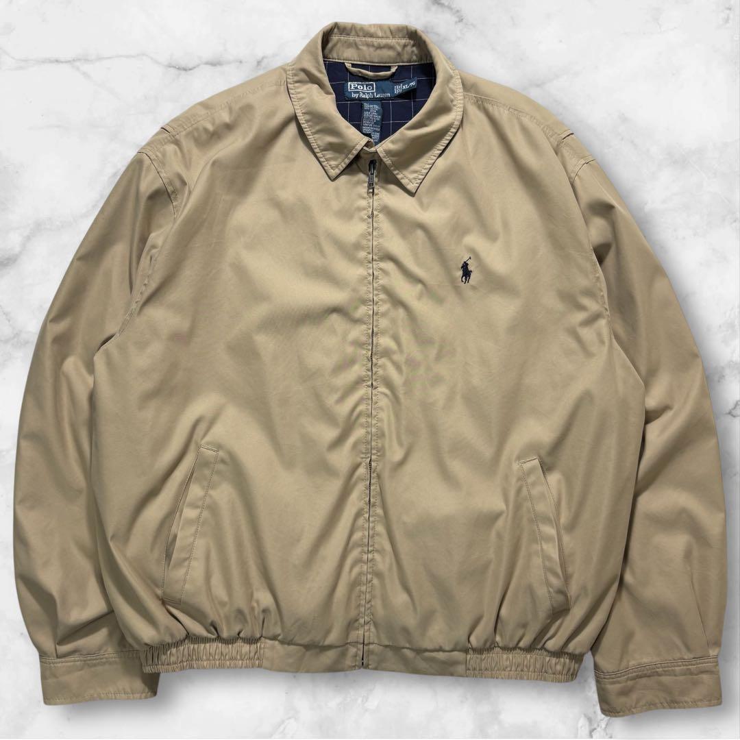 XL・ピーチスキン】 ポロラルフローレン スウィングトップ ポニー刺繍