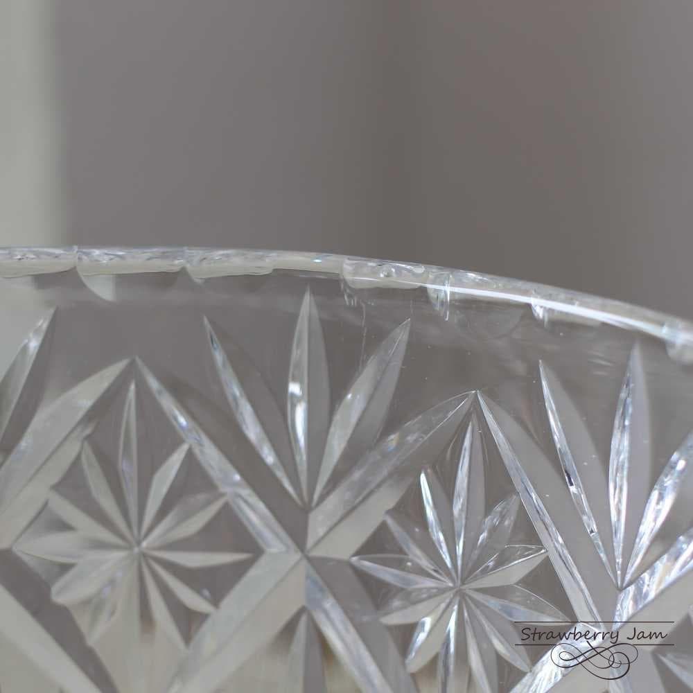 L2810-555 フランスアンティーク ガラスバケツ フルーツ バスケット