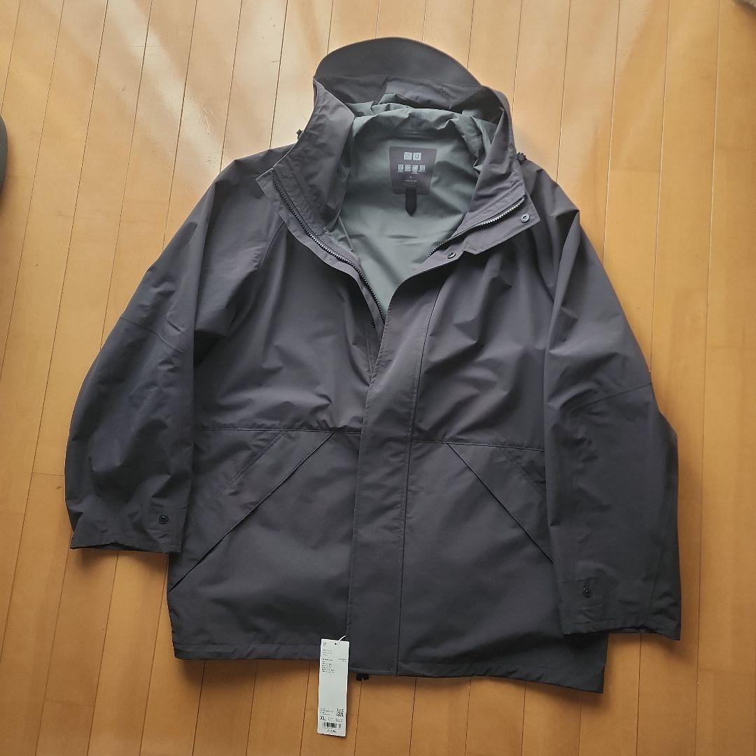 ブロックテック ユーティリティ パーカー　XL ダークグレー ユニクロ公式 | ブロックテックユーティリティパーカ