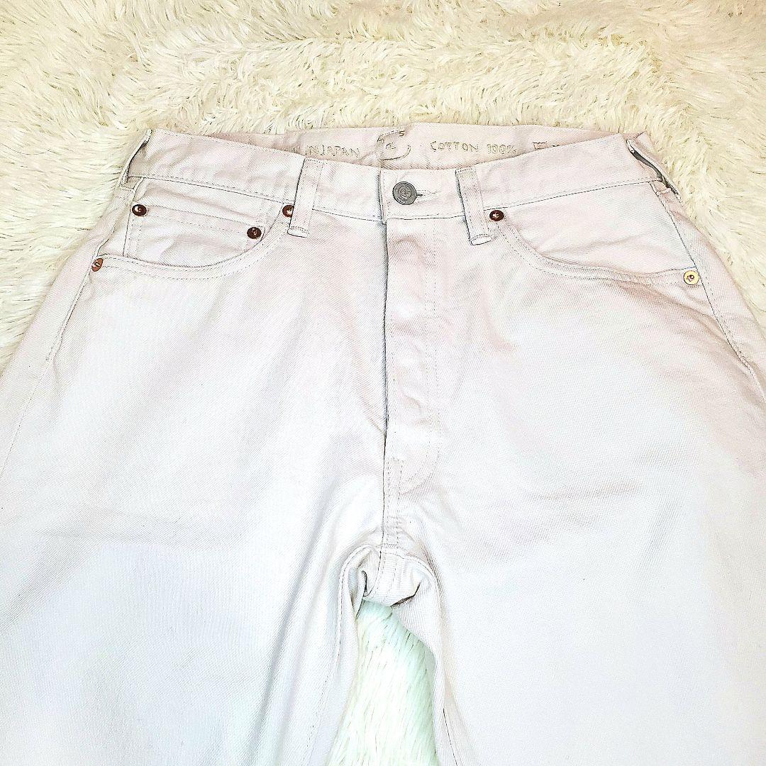【極美品】45R 空比古比女 ホワイトデニム ユニセックス 30インチ