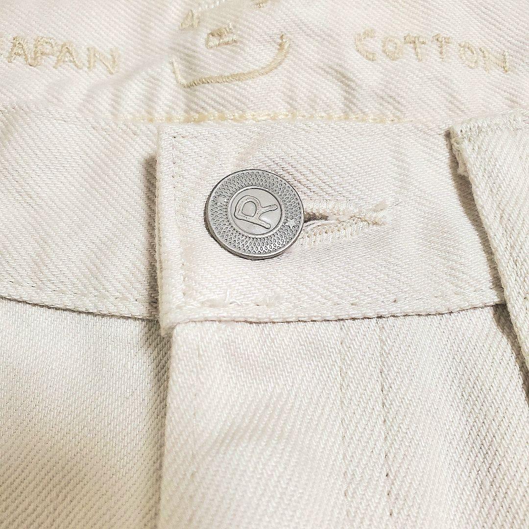 【極美品】45R 空比古比女 ホワイトデニム ユニセックス 30インチ