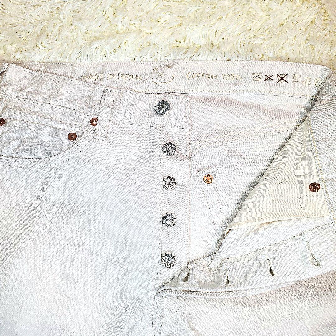 【極美品】45R 空比古比女 ホワイトデニム ユニセックス 30インチ