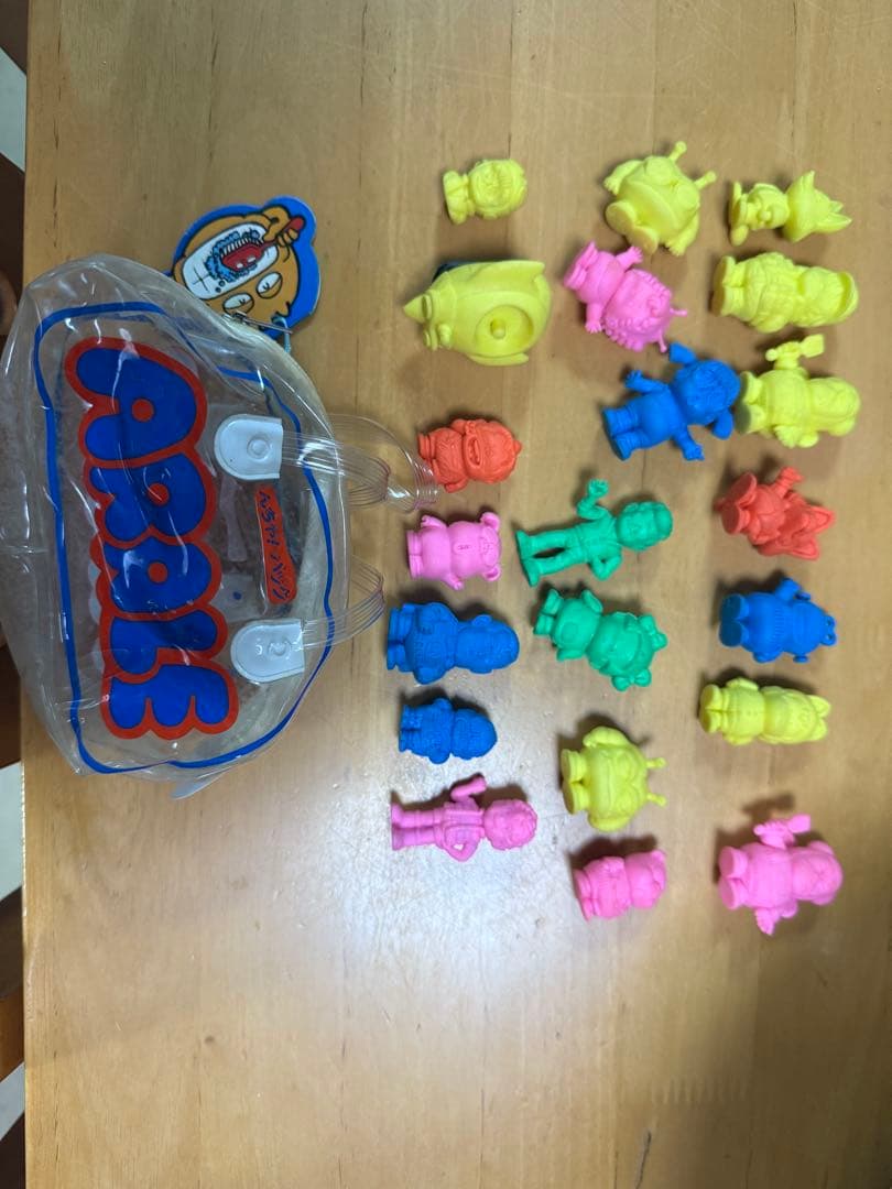 放送当時物 Dr.スランプ アラレちゃん んちゃバック 消しゴム21体