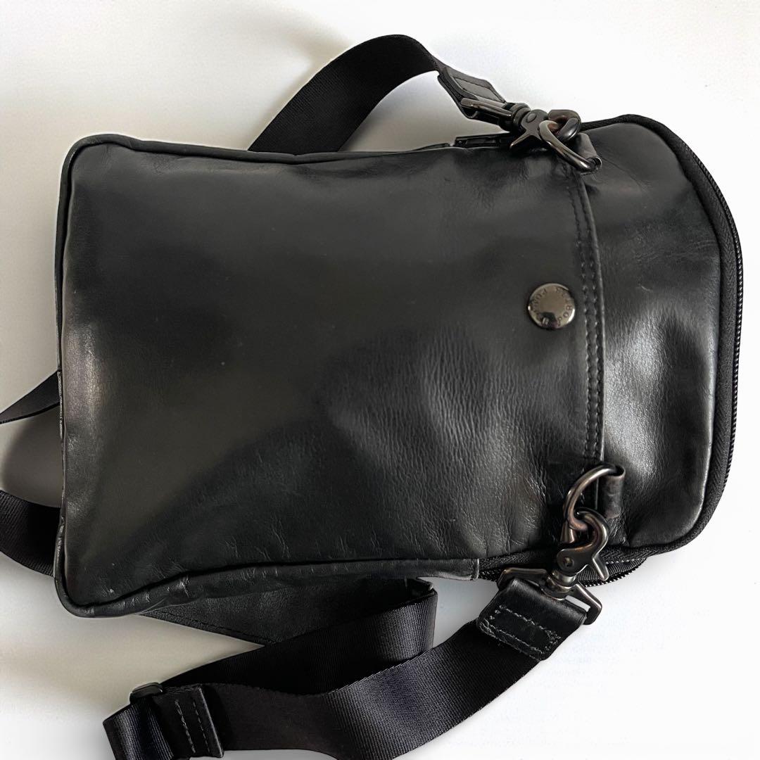 美品 PORTER AMAZE 本革 ショルダーバッグ クロスボディ Blk/黒 - メルカリ