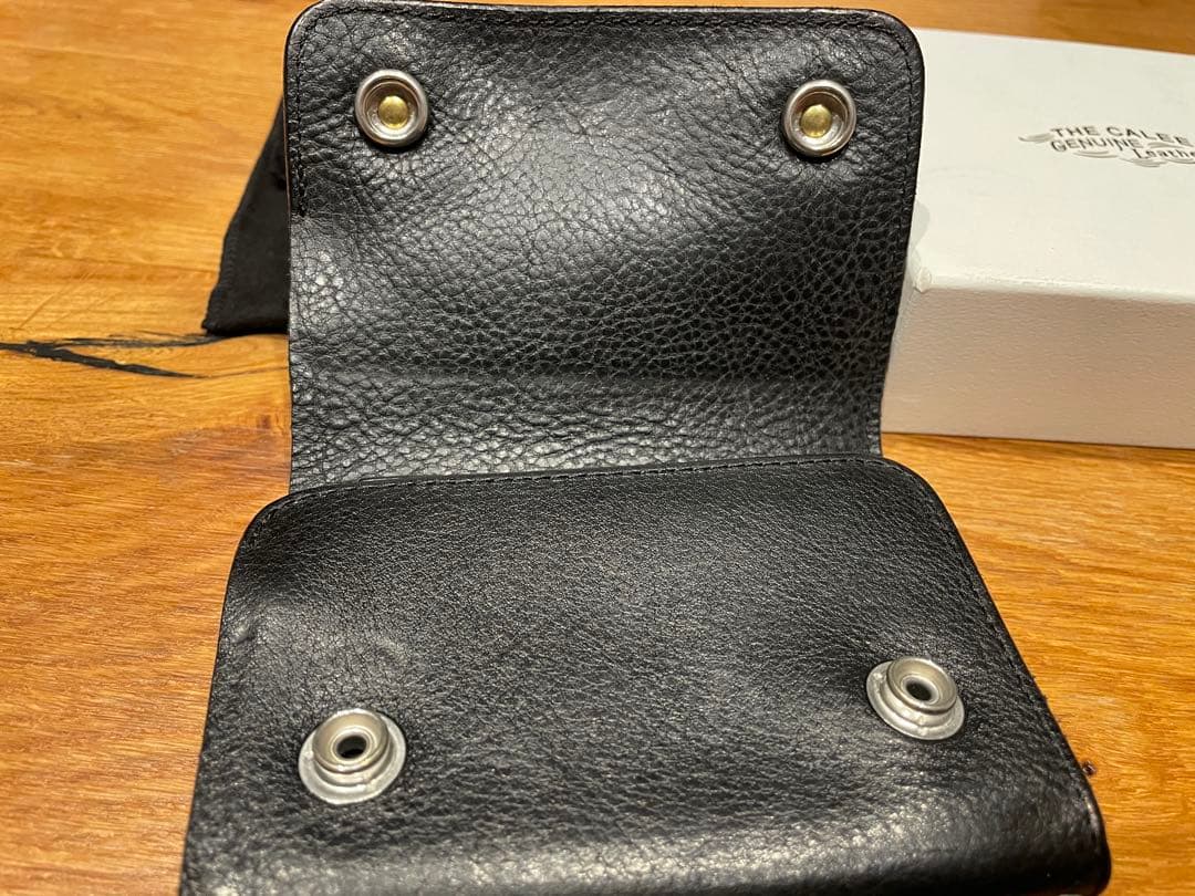 ZOさん専用】CALEE 本革 三つ折り財布 スターボタン付き - メルカリ