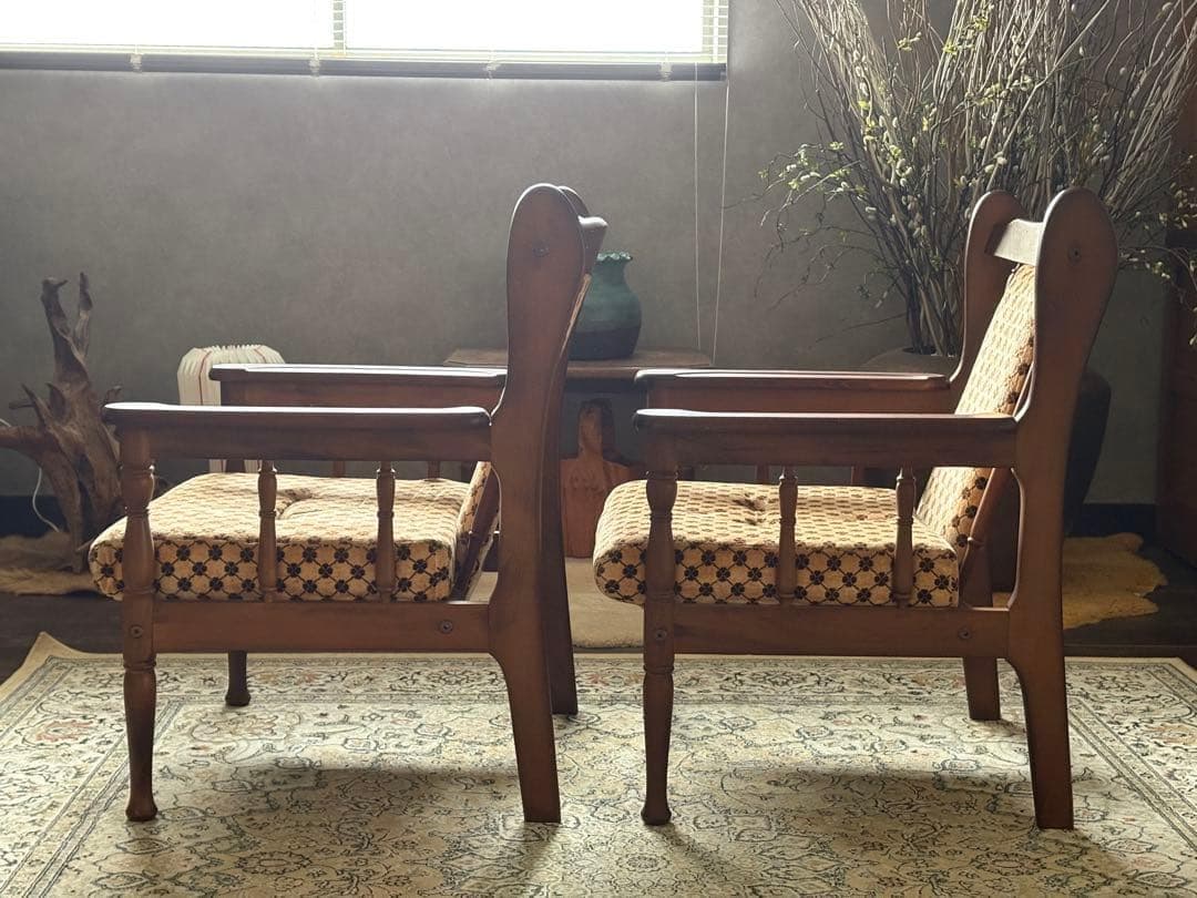 希少 ジャパニーズビンテージ ヴィンテージ アームチェア 洋風 nZ