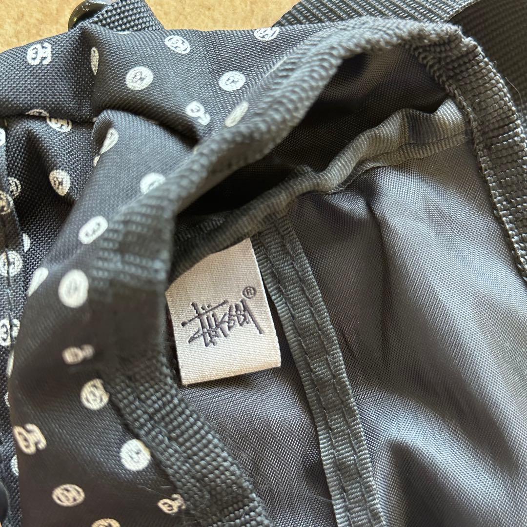 90s オールド ステューシー メッセンジャー バッグ Y2K チェック 柄 黒