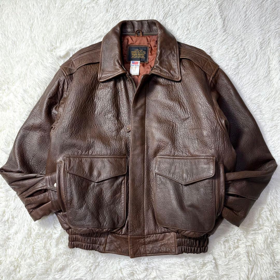 美品】90s A-2 G-1 フライトレザージャケット ダークブラウン 羊革M