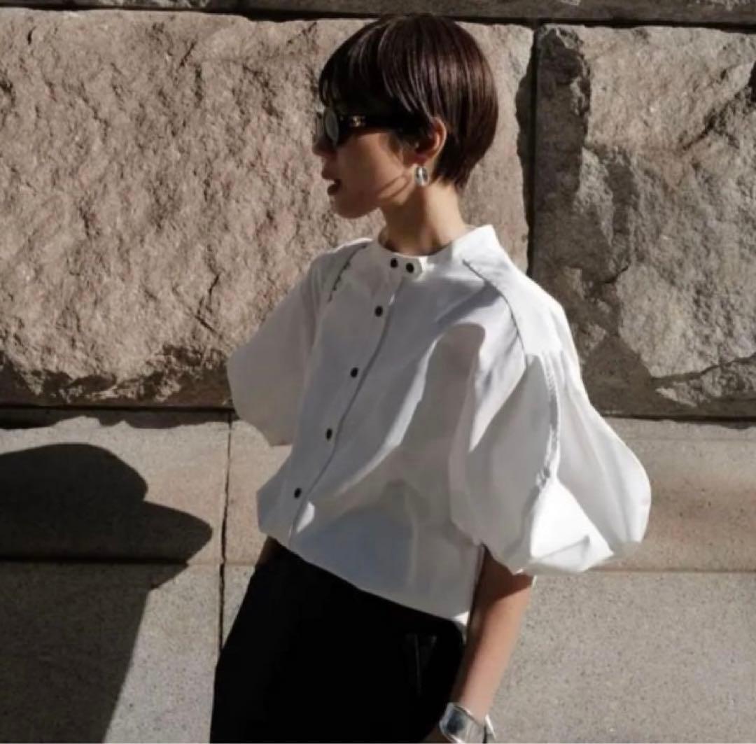 新品タグ付き MACHATT マチャット シャツ パフスリーブ Wボタン