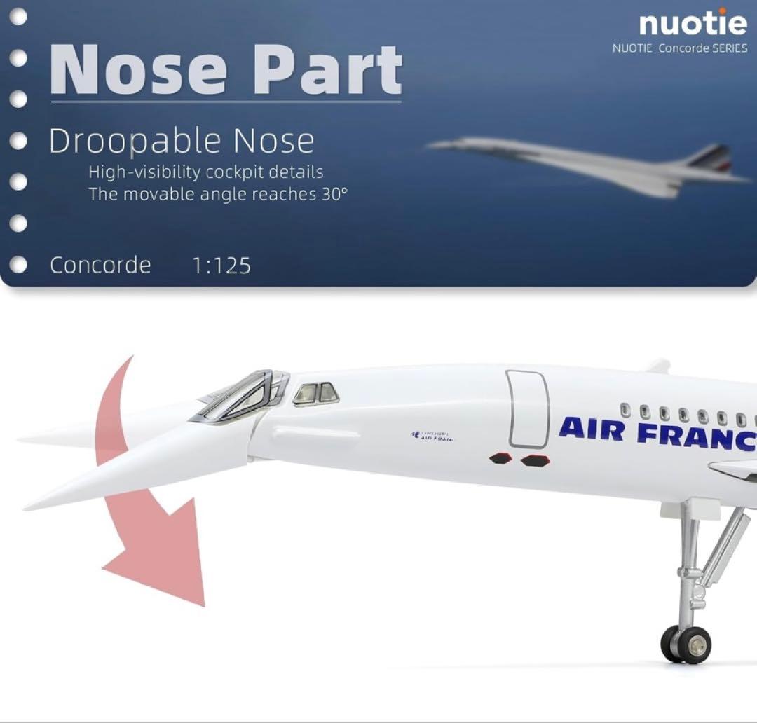 エールフランス　コンコルド ダイキャストレジン モデル　50cm 1/125