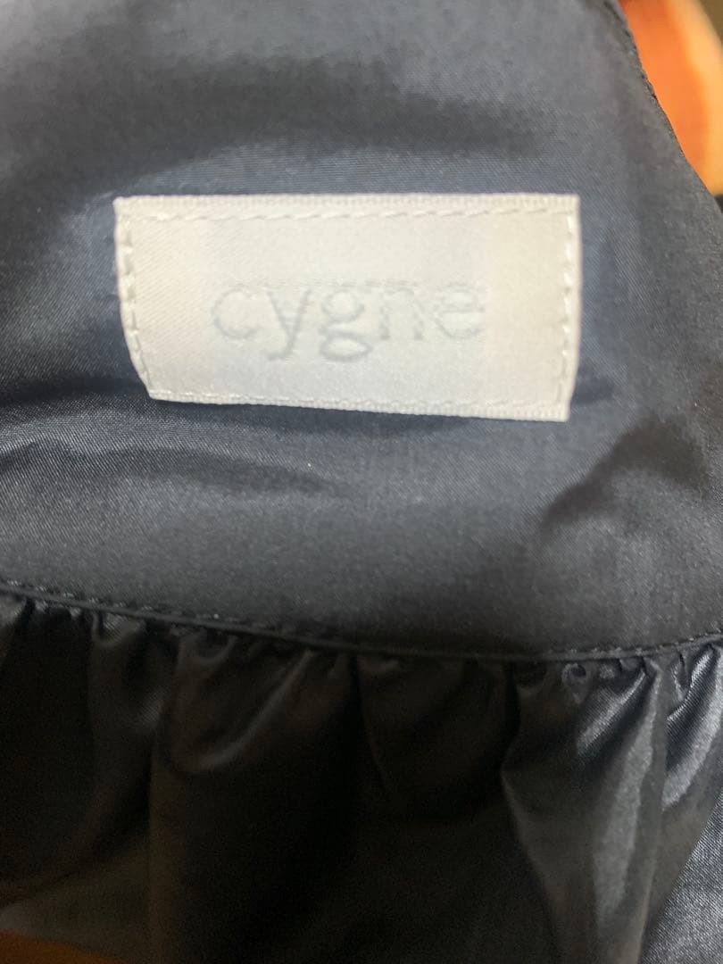 Cygne aki ティアード ロング スカート フレア ギャザー ブラック