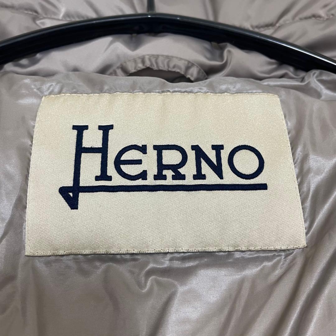 美品】ヘルノ ポーラーテック ダウンコート 44 2XL相当 グレージュ