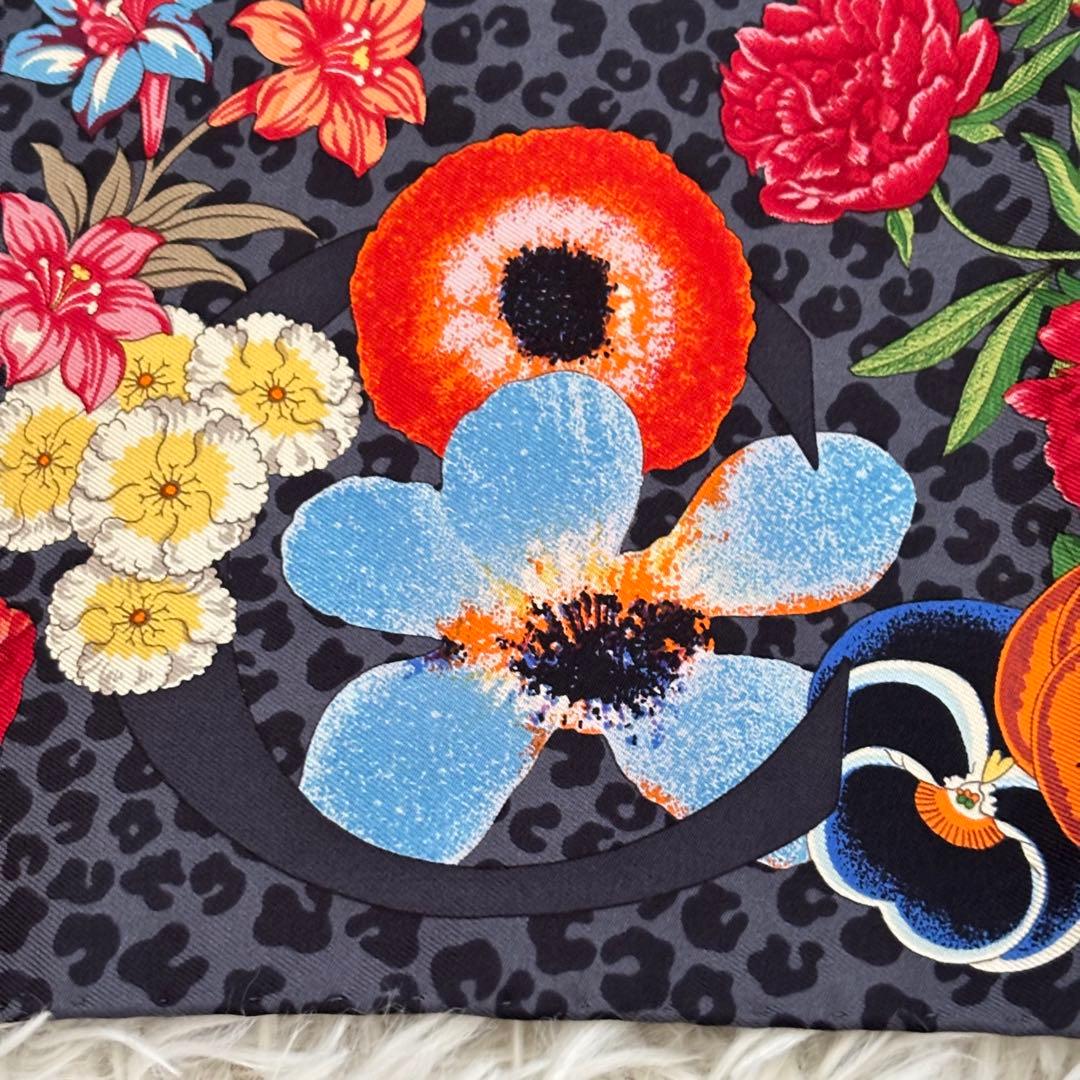 GUCCI グッチ シルク スカーフ フラワー 花柄 レオパード フローラル