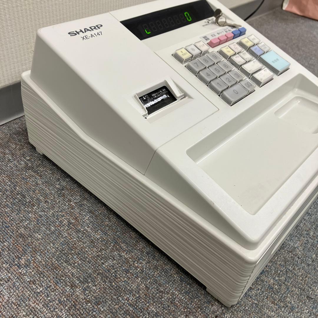中古シャープ 電子レジスタ ー8部門XE-A147-W ホワイト - メルカリ