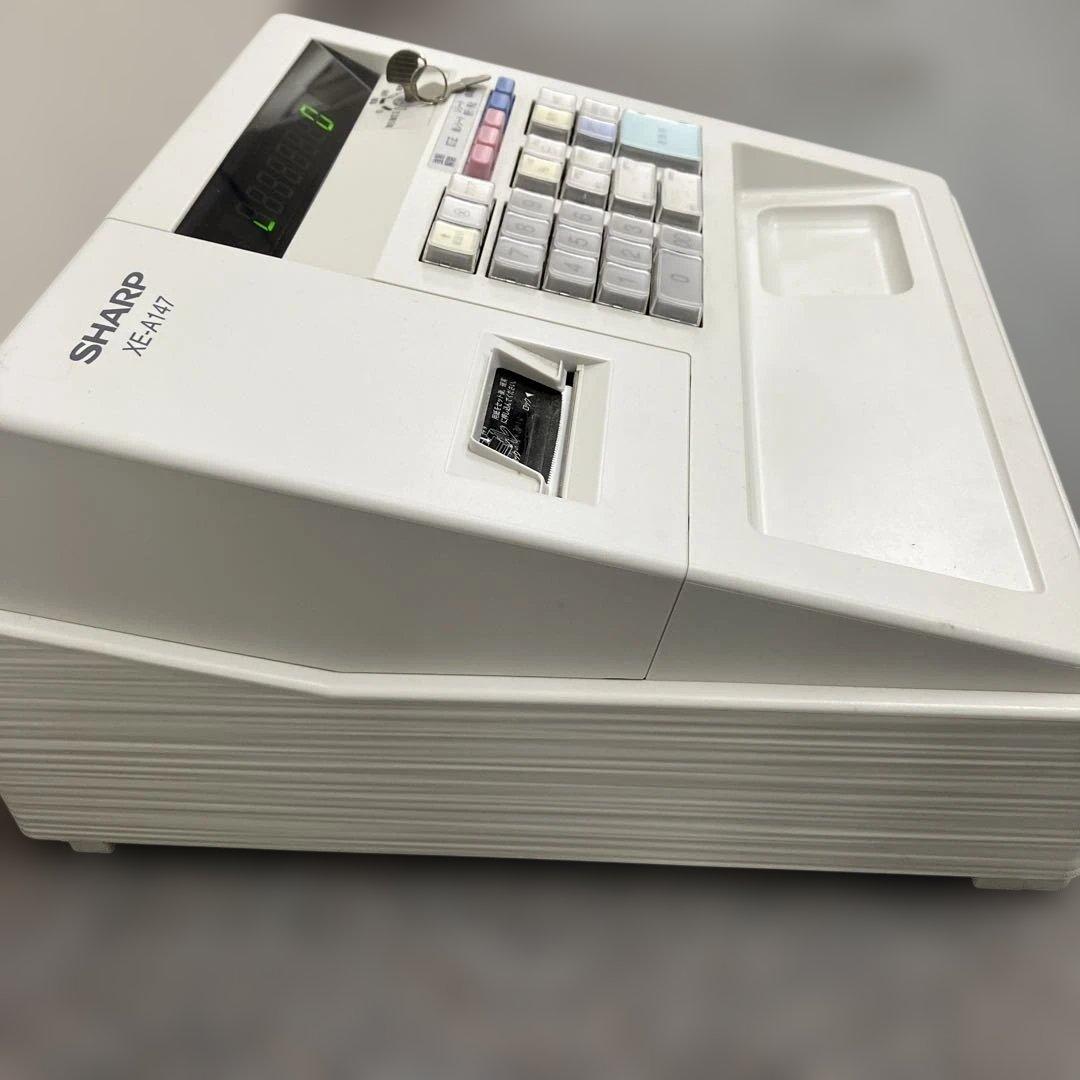 中古シャープ 電子レジスタ ー8部門XE-A147-W ホワイト - メルカリ