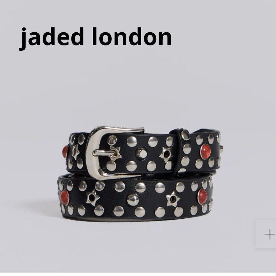 ☆新品未使用JADED LONDON/STARSTUDS本革ベルト/BL☆